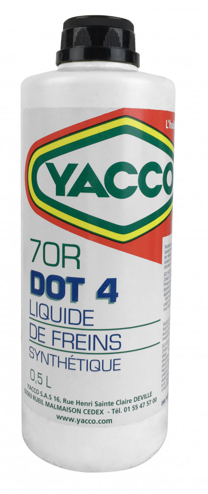 Тормозная жидкость YACCO 70 R DOT 4  (500 ML)